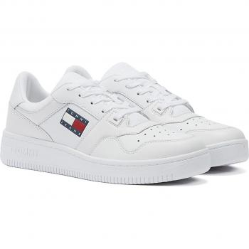 Tommy Hilfiger Retro Basket Sneaker, White, Female, Size: 10 US / 9 UK
