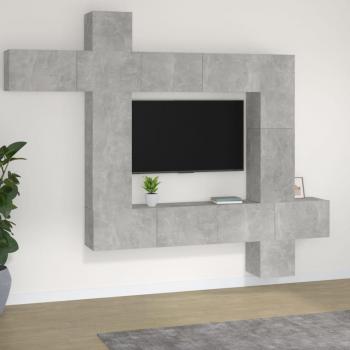 vidaXL Set de muebles de TV 9 piezas madera contrachapada