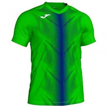 Joma Olimpia Camisetas, Niños, Verde Fluor/Royal, XS