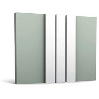 Panel de pared 3D Orac W116, Barra XL, Blanco Pretratado, 200x25 cm