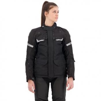 Chaqueta textil de motocicleta para mujer REV'IT! Outback 4 H2O Negra