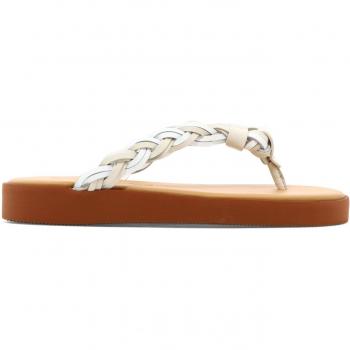 See By Chloé Women's New Gaucho Sandals in White, Size 37, SB40052A17073139; See by Chloé Brown Flip Flops for Women, Size 7 US with Pompoms - New