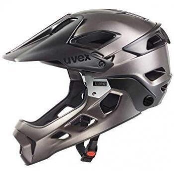 Uvex Jakkyl HDE - Casco de ciclismo unisex, color negro / plata oscuro mate
