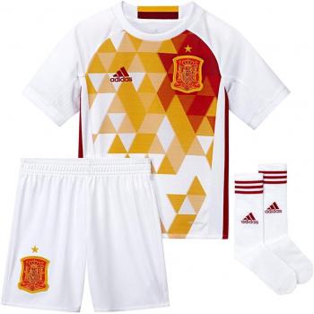 adidas UEFA Euro 2016 Spain Away Conjunto, Niños, Blanco, 7-8 años