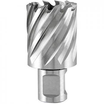 Ruko HSSE-Co - Broca de 5 núcleos con vástago Weldon de 3/4 pulgadas, tierra CBN, acabado brillante, diámetro de 33 mm, longitud de 63 mm, R108233E