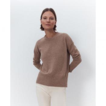 Jersey de mujer liso cuello caja