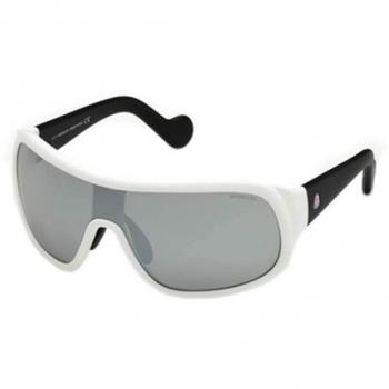 Moncler Women's White Mirrored Mono Lens Sunglasses ML0048-23C