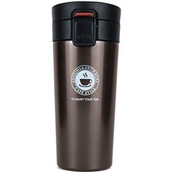 Vaso Termico Café Termo Taza Termica Viaje Botella Acero Inoxidable Agua para Llevar Sin Bpa Thermos Frascos INOX Copa Termo Hermetico Té Cafe Caliente Taza Coche Bebida Hermetica 380ml
