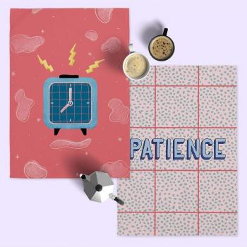 Happyfriday- Patience Paño de cocina 2 ud 70x50 cm