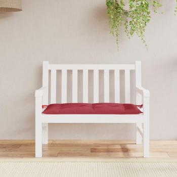 Wine Red Oxford Fabric Garden Bench Cushion 110x50x7 cm
