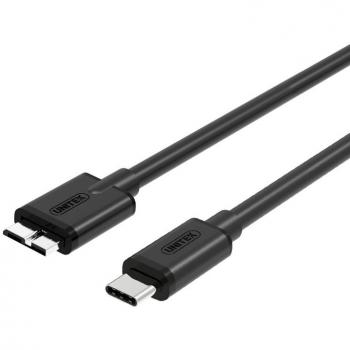 UNITEK Y-C475BK - Cable USB 3.1 Tipo C a Micro USB Tipo B, 1 m, Color Negro