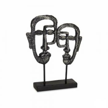 Figura Decorativa Cara Negro 27 x 32,5 x 10,5 cm (4 Unidades) - Gift Decor Originalidad