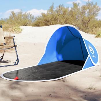Tienda de playa pop-up impermeable vidaXL en color azul, gris y verde mar