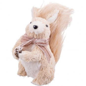 Ardilla de pie polyfoam decorativa para Navidad de 18 cm