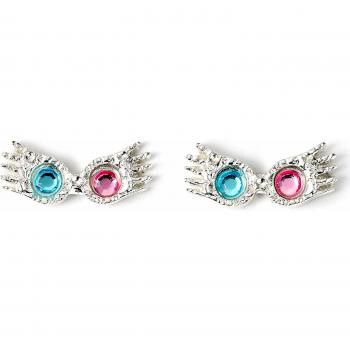 Pendientes de Stud Luna Lovegood con Gafas - Plata Unisex