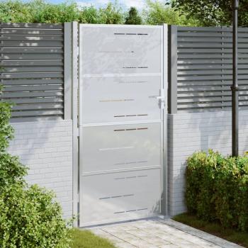 vidaXL Garden Gate 100x180 cm Stainless Steel