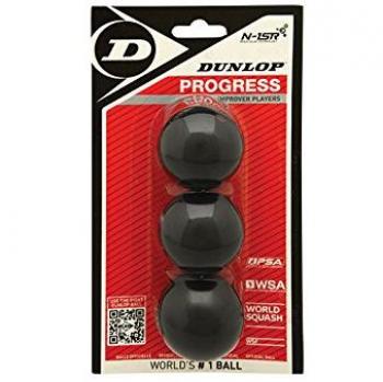 Dunlop Progress 3Bbl Bolas de Squash, Unisex