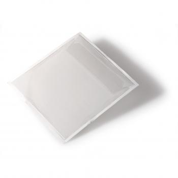 Durable Pocketfix 808019 - Bolsillo Autoadhesivo, para CD/DVD, con Solapa, 127 x 127 mm, Transparente, Paquete Pequeño de 10 Piezas