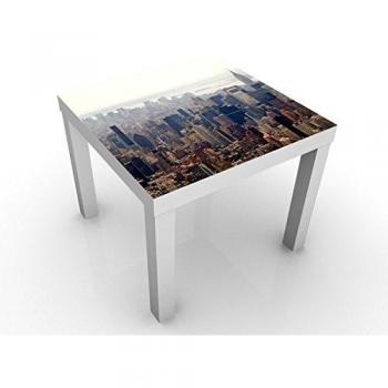 Apalis Mesa de diseño Morning In New York 55x55x45cm, Tischfarbe:Weiss;Größe:55 x 55 x 45cm