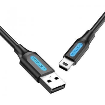 Cable USB 2.0 Vention COMBD/ USB Macho - MiniUSB Macho/ 50cm/ Negro