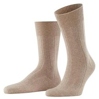 Calcetines Falke Lhasa Rib para Hombre en Mezcla de Lana y Cachemira, Color Beige, Talla 39-42