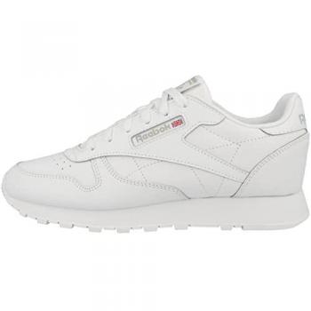 Zapatillas Reebok Classic Leather Unisex para Niños y Adultos, Color Blanco, Talla 38, Cuero