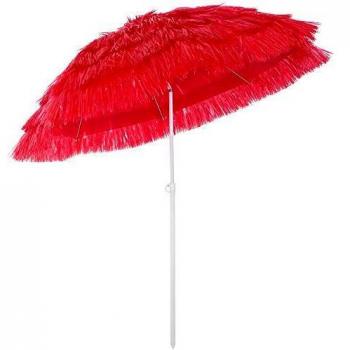 Parasol Hawaii Rojo Ø160cm Protección UV 30+ Inclinable y Ajustable
