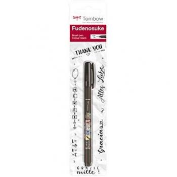 Tombow WS-BS-1P Fudenosuke - Rotulador de punta fina, color negro