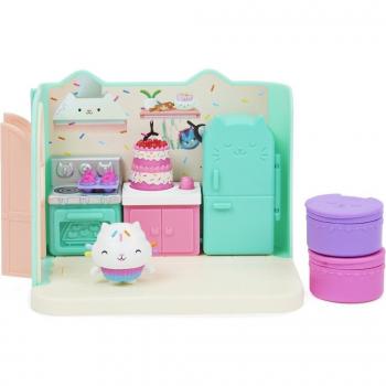 Gabby's Dollhouse Deluxe Room Set - Purrfect Dollhouse Kitchen with Muffin Accessory Set