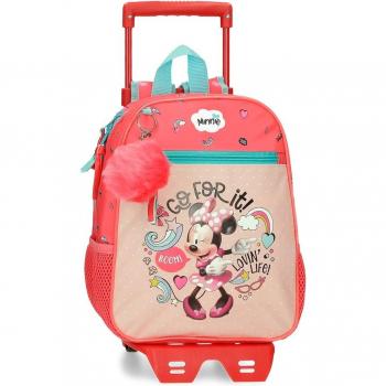 Mochila preescolar Minnie Lovin Life 28cm con carro