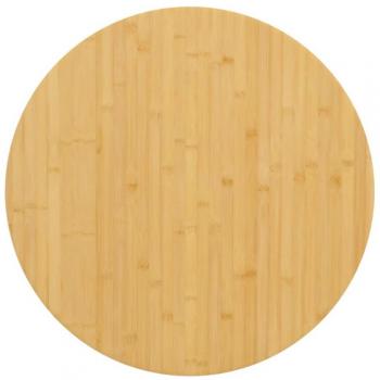 Mesa de Comedor Redonda de Bambú Ø 70x2.5 cm
