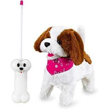 Perro de Peluche por Radiocontrol Jamara Lucky Blanco/Marrón 27MHz