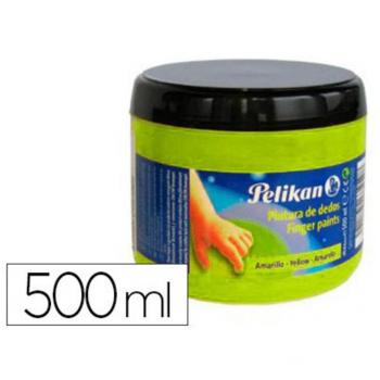 Pintura a dedos Pelikan verde amarillento 500 ml.