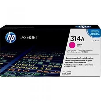 Toner original HP Q7563A Magenta 314A - Compatible con impresoras láser, rendimiento de aproximadamente 2,800 páginas, tecnología de impresión láser, color magenta