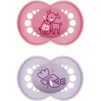 MAM Chupete Original Pure Silicona para +6 Meses, Pack de 2 Unidades