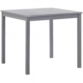 vidaXL Garden Table Grey 80x80x74 cm Solid Acacia Wood