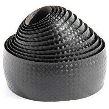 Bike Ribbon 29261 Cinta Carbono, con Tapones, Negro-Negro