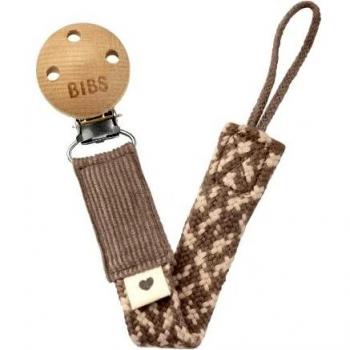 Cadena para chupete BIBS® de Roble Oscuro/Vanilla, 100% GOTS, medidas 22 x 2 cm