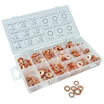 Estuche de Arandelas de Cobre para Inyectores JBM 53340, 375 Pcs