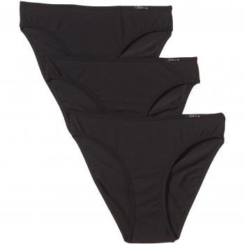 Pack de 3 Slip Essentials de Algodón para Mujer en Negro, Talla 42