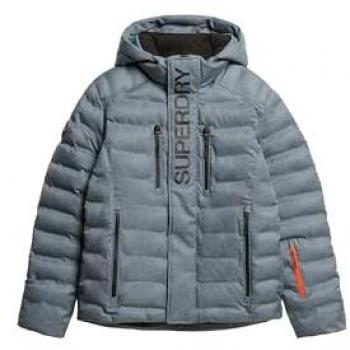 Chaqueta Acolchada Fuji Superdry Azul para Hombre XL Sostenible y Casual