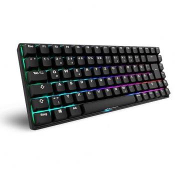 Teclado Gaming SKILLER SGK50 S3 PBT con interruptores Gateron GPRO Yellow, cableado, color negro