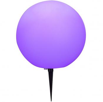Lámpara de pie Toula blanca de plástico Ø 30cm E27 para exterior con estaca