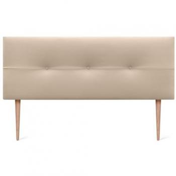 Cabecero Tapizado de Polipiel AQUALINE Pro Beige 135x105cm con Patas para Camas 120/135/140