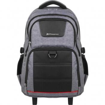 Mochila Trolley para Portátil de 17 Pulgadas Phoenix Discovery G con Ruedas, Color Gris