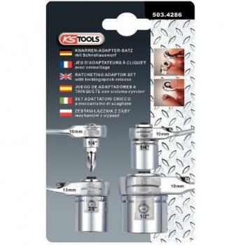 Juego de adaptadores de vaso KS Tools GEARplus, 4 piezas, métrico