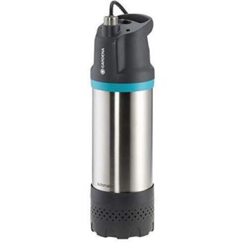 Bomba sumergible a presión GARDENA 6100/5 inox automatic, Bomba sumergible a presión automática, caudal 6100 l/h, filtro de suciedad, operación silenciosa, seguro de marcha en seco integrado