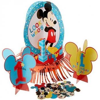 Amscan International- Adornos, Color Mickey Fun One Table décor, Talla única
