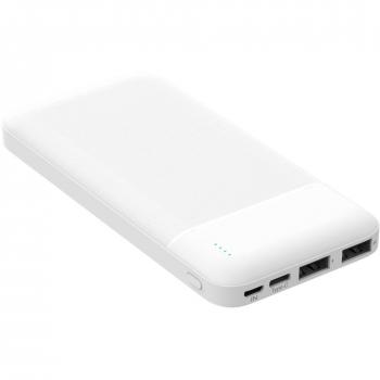 Powerbank Elegante de Litio-Polímero 10000mAh Blanco con 2 Salidas USB