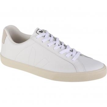 Veja Men's Esplar Clean Leather Sneakers in Triple White, Size UK 7